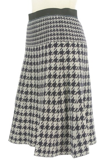 Couture Brooch（クチュールブローチ）の古着「ミディ丈千鳥格子柄フレアスカート（スカート）」大画像３へ