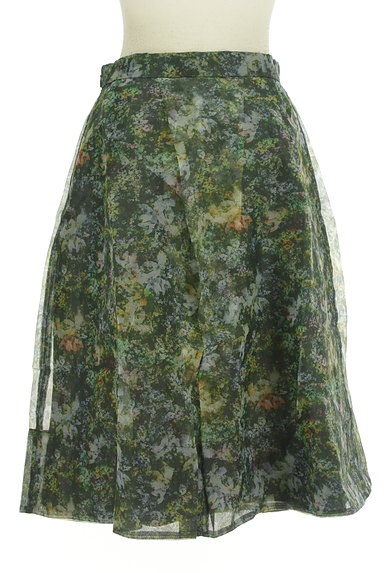 SLOBE IENA（スローブイエナ）の古着「花柄オーガンジー膝下丈スカート（スカート）」大画像２へ