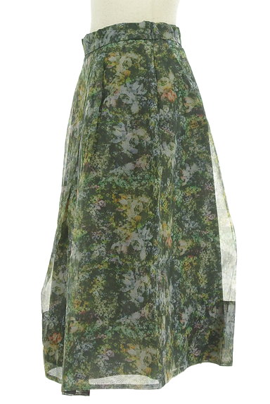 SLOBE IENA（スローブイエナ）の古着「花柄オーガンジー膝下丈スカート（スカート）」大画像３へ