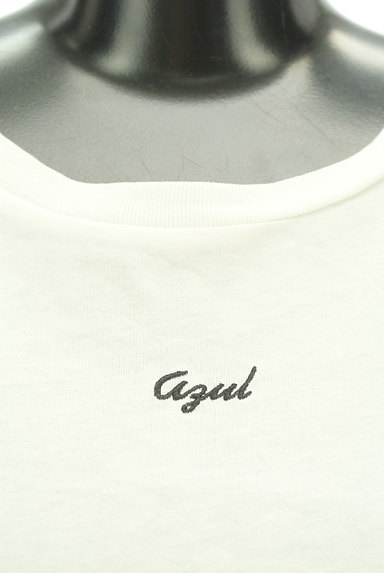 AZUL by moussy（アズールバイマウジー）の古着「ワンポイント刺繍ロングTシャツ（Ｔシャツ）」大画像４へ