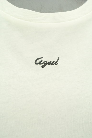 AZUL by moussy（アズールバイマウジー）の古着「ワンポイントロゴ刺繍ロングTシャツ（Ｔシャツ）」大画像４へ