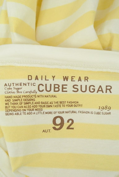 CUBE SUGAR（キューブシュガー）の古着「VネックボーダーTシャツ（Ｔシャツ）」大画像６へ
