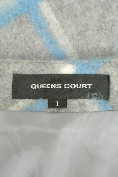 QUEENS COURT（クイーンズコート）の古着「チェック柄ウールサーキュラースカート（スカート）」大画像６へ