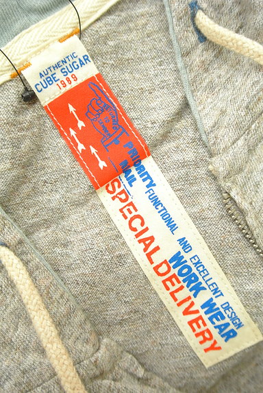 CUBE SUGAR（キューブシュガー）の古着「刺繍七分袖ジップアップパーカー（スウェット・パーカー）」大画像６へ