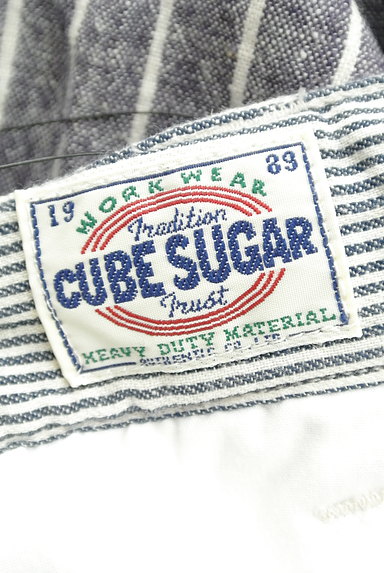 CUBE SUGAR（キューブシュガー）の古着「ストライプ柄リネン混パンツ（パンツ）」大画像６へ