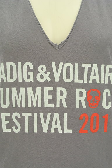 Zadig&Voltaire（ザディグエヴォルテール）の古着「ロゴプリントVネックTシャツ（Ｔシャツ）」大画像４へ
