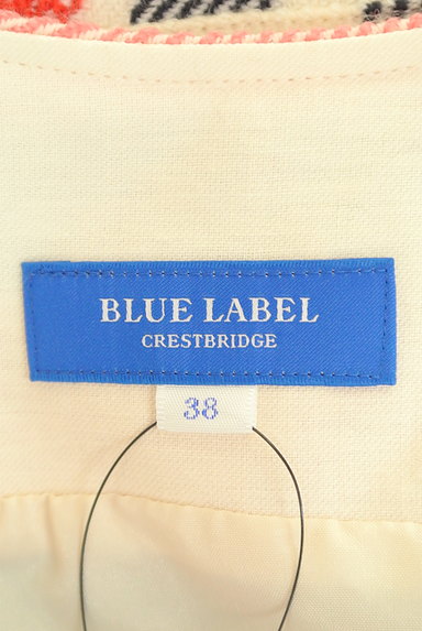 BLUE LABEL CRESTBRIDGE（ブルーレーベル・クレストブリッジ）の古着「立体チェック柄膝丈ウールワンピース（ワンピース・チュニック）」大画像６へ