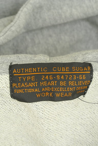 CUBE SUGAR（キューブシュガー）の古着「ポケット別地ジップアップパーカー（スウェット・パーカー）」大画像６へ