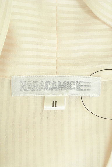 NARA CAMICIE（ナラカミーチェ）の古着「微光沢ストライプ柄シアーブラウス（ブラウス）」大画像６へ