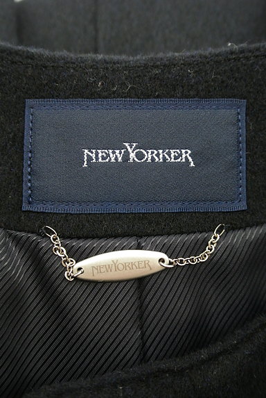 NEW YORKER（ニューヨーカー）の古着「シンプルノーカラーウールコート（コート）」大画像６へ