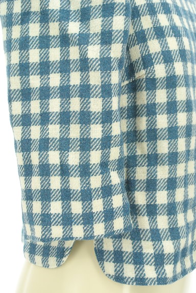 REDYAZEL（レディアゼル）の古着「襟付きチェック柄七分袖カットソー（カットソー・プルオーバー）」大画像５へ
