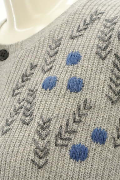 NATURAL LAUNDRY（ナチュラルランドリー）の古着「刺繍デザインニットカーディガン（カーディガン・ボレロ）」大画像５へ