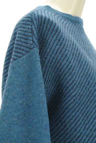 NATURAL LAUNDRY（ナチュラルランドリー）の古着「キリカエ配色ウールセーター（ニット）」大画像４へ