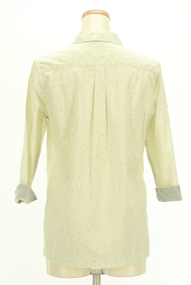 NATURAL LAUNDRY（ナチュラルランドリー）の古着「ストライプ×小花柄七分袖シャツ（カジュアルシャツ）」大画像２へ