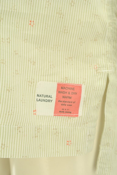 NATURAL LAUNDRY（ナチュラルランドリー）の古着「ストライプ×小花柄七分袖シャツ（カジュアルシャツ）」大画像５へ