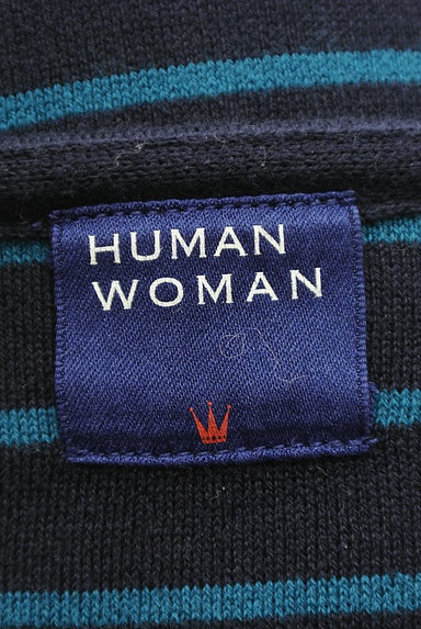 HUMAN WOMAN（ヒューマンウーマン）の古着「ボーダー切替配色ニット（ニット）」大画像６へ