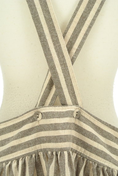 SM2（サマンサモスモス）の古着「ストライプ柄サロペットスカート（オーバーオール・サロペット）」大画像４へ