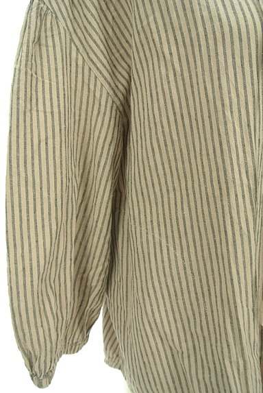 SM2（サマンサモスモス）の古着「ストライプ柄七分袖フーディシャツ（カジュアルシャツ）」大画像５へ
