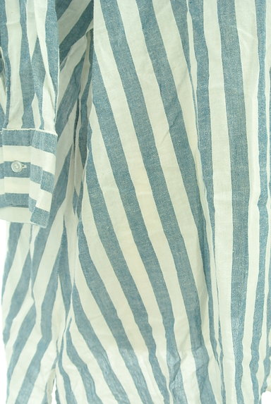 SM2（サマンサモスモス）の古着「ストライプ柄コットンリネンロングシャツ（カジュアルシャツ）」大画像５へ