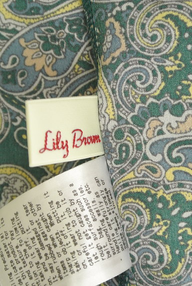 Lily Brown（リリーブラウン）の古着「ウエストリボンペイズリー柄ロングワンピ（ワンピース・チュニック）」大画像６へ