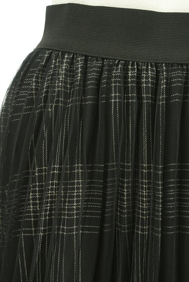 LagunaMoon（ラグナムーン）の古着「透けチェックのチュールスカート（ロングスカート・マキシスカート）」大画像４へ