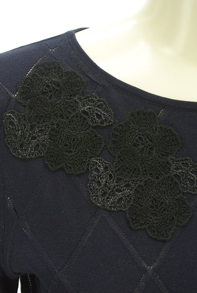 ANAYI（アナイ）の古着「花刺繍デザインチェック編みニット（ニット）」大画像４へ