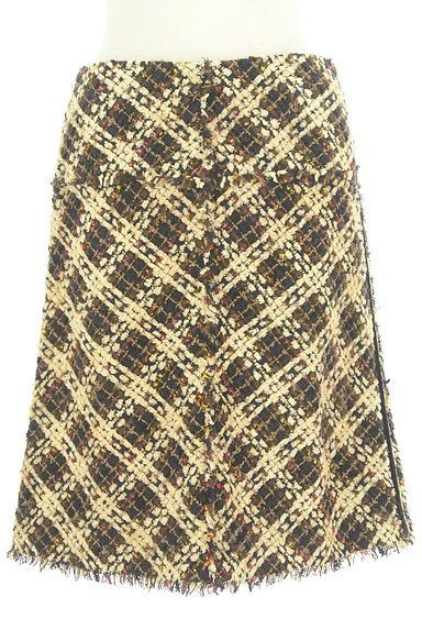 LANVIN（ランバン）の古着「立体ツイードチェック柄スカート（スカート）」大画像１へ