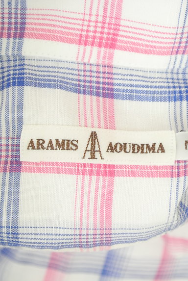 ARAMIS（アラミス）の古着「カラーチェック綿麻シャツ（カジュアルシャツ）」大画像６へ