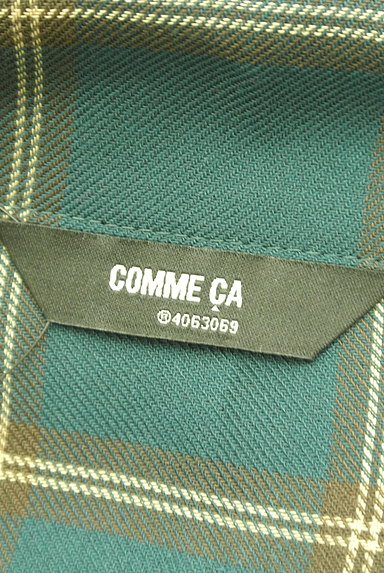 COMME CA（コムサ）の古着「ベルト付きチェック柄シャツカーデ（カーディガン・ボレロ）」大画像６へ