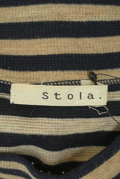 Stola.（ストラ）の古着「ハイネック７分袖ボーダーニット（ニット）」大画像６へ