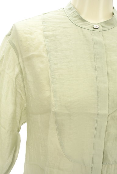 ROSE BUD（ローズバッド）の古着「バンドカラーシアーシャツ（カジュアルシャツ）」大画像４へ