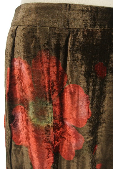 KATHARINE ROSS（キャサリンロス）の古着「膝下丈花柄ベロアバルーンスカート（スカート）」大画像４へ