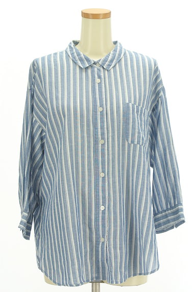 SM2（サマンサモスモス）の古着「さらり涼し気なストライプシャツ（カジュアルシャツ）」大画像１へ