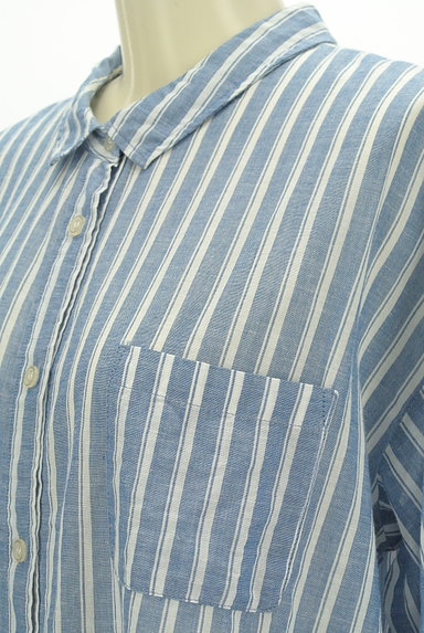 SM2（サマンサモスモス）の古着「さらり涼し気なストライプシャツ（カジュアルシャツ）」大画像４へ