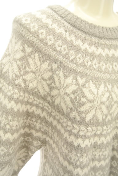 SM2（サマンサモスモス）の古着「ほっこり雪柄フェアアイルセーター（セーター）」大画像４へ