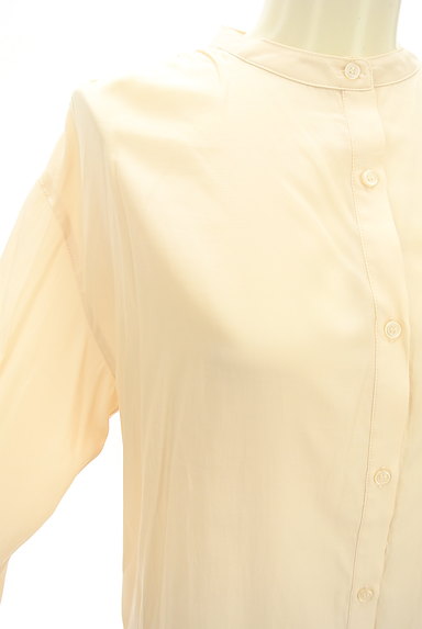 Melan Cleuge（メランクルージュ）の古着「バンドカラーロング丈シャツ（ブラウス）」大画像４へ