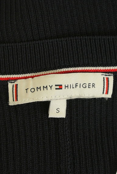 TOMMY HILFIGER（トミーヒルフィガー）の古着「膝下丈ライン入りリブニットワンピ（ワンピース・チュニック）」大画像６へ