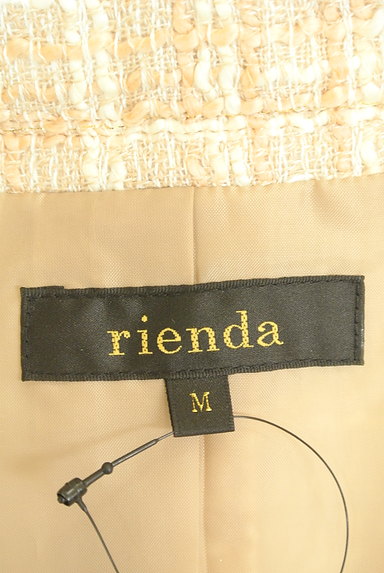 rienda（リエンダ）の古着「フリンジツイードノーカラージャケット（ジャケット）」大画像６へ