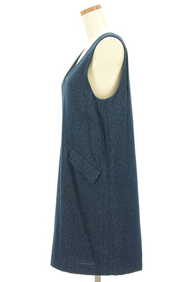 Couture Brooch（クチュールブローチ）の古着「ラメツイードジャンパースカート（ワンピース・チュニック）」大画像３へ