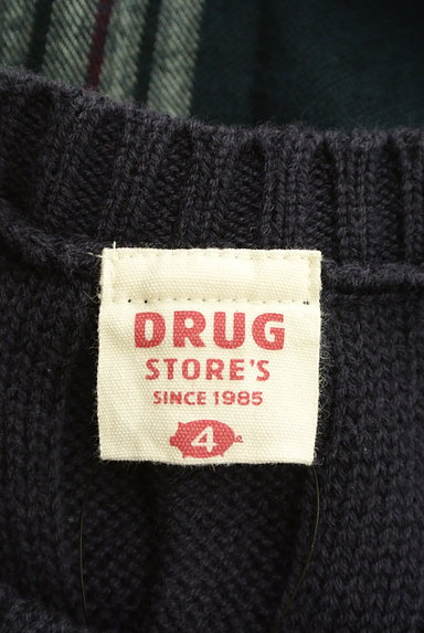 drug store's（ドラッグストアーズ）の古着「ケーブル×チェック切替ワンピ（キャミワンピース）」大画像６へ