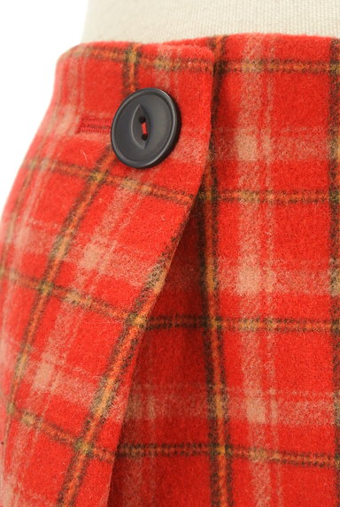 POU DOU DOU（プードゥドゥ）の古着「チェック柄ボタンデザインスカート（スカート）」大画像４へ