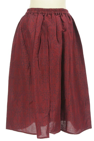POU DOU DOU（プードゥドゥ）の古着「木と小鳥のリネンブレンドスカート（スカート）」大画像２へ