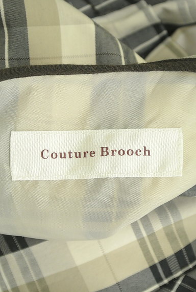 Couture Brooch（クチュールブローチ）の古着「ウエストリボンチェック柄膝下丈ワンピ（ワンピース・チュニック）」大画像６へ