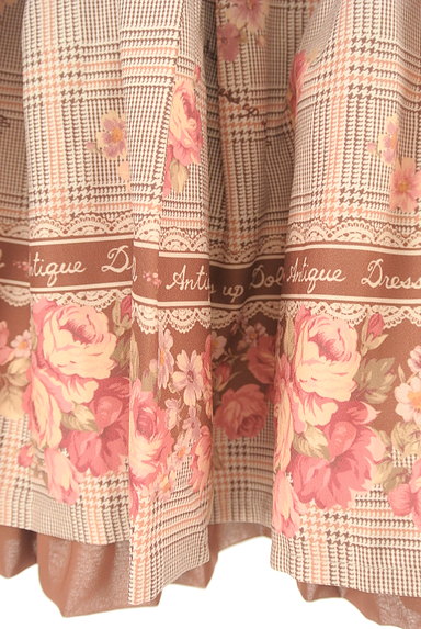 LIZ LISA（リズリサ）の古着「花柄×チェック柄フレアミニスカート（ミニスカート）」大画像５へ