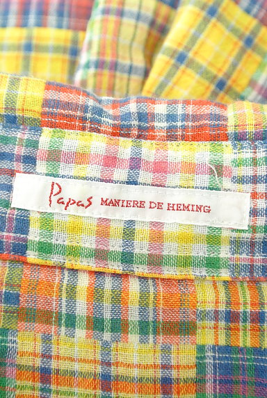 PAPAS（パパス）の古着「チェック柄コットンシャツ（カジュアルシャツ）」大画像６へ