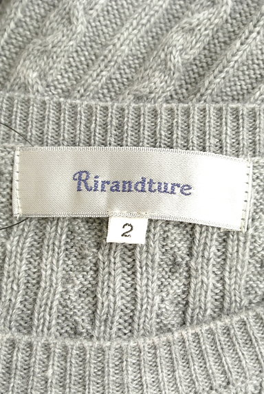 Rirandture（リランドチュール）の古着「リボン付き袖ケーブルニットワンピース（ワンピース・チュニック）」大画像６へ