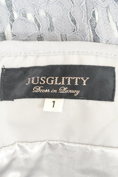 JUSGLITTY（ジャスグリッティー）の古着「ストライプ×レースミモレ丈タイトスカート（ロングスカート・マキシスカート）」大画像６へ