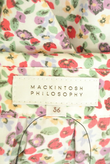 MACKINTOSH PHILOSOPHY（マッキントッシュ フィロソフィー）の古着「小花柄フレンチスリーブシャツ（ブラウス）」大画像６へ