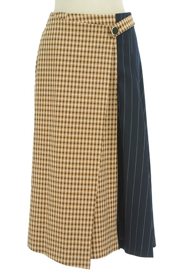 REDYAZEL（レディアゼル）の古着「柄切替ラップ風スカート（ロングスカート・マキシスカート）」大画像１へ