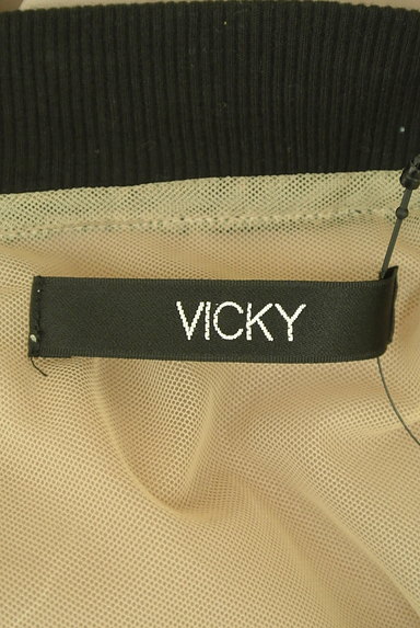 VICKY（ビッキー）の古着「とろみ感のバイカラーブルゾン（ブルゾン・スタジャン）」大画像６へ